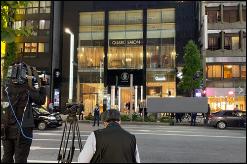 銀座8丁目「クォークサロン東京」に強盗！犯人の逃走映像がすごい！2
